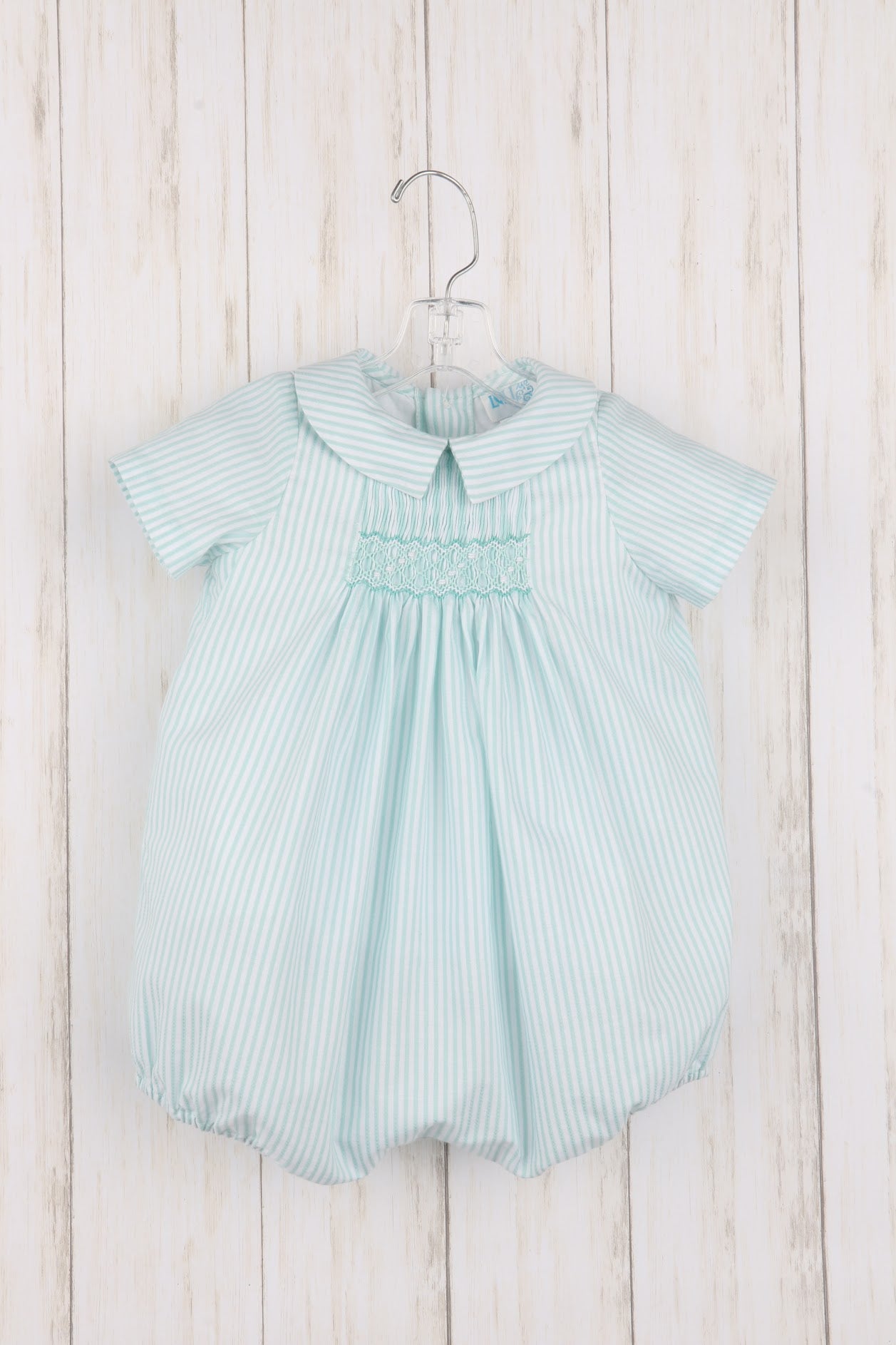 Luli & Me Stripe Smock Bubble